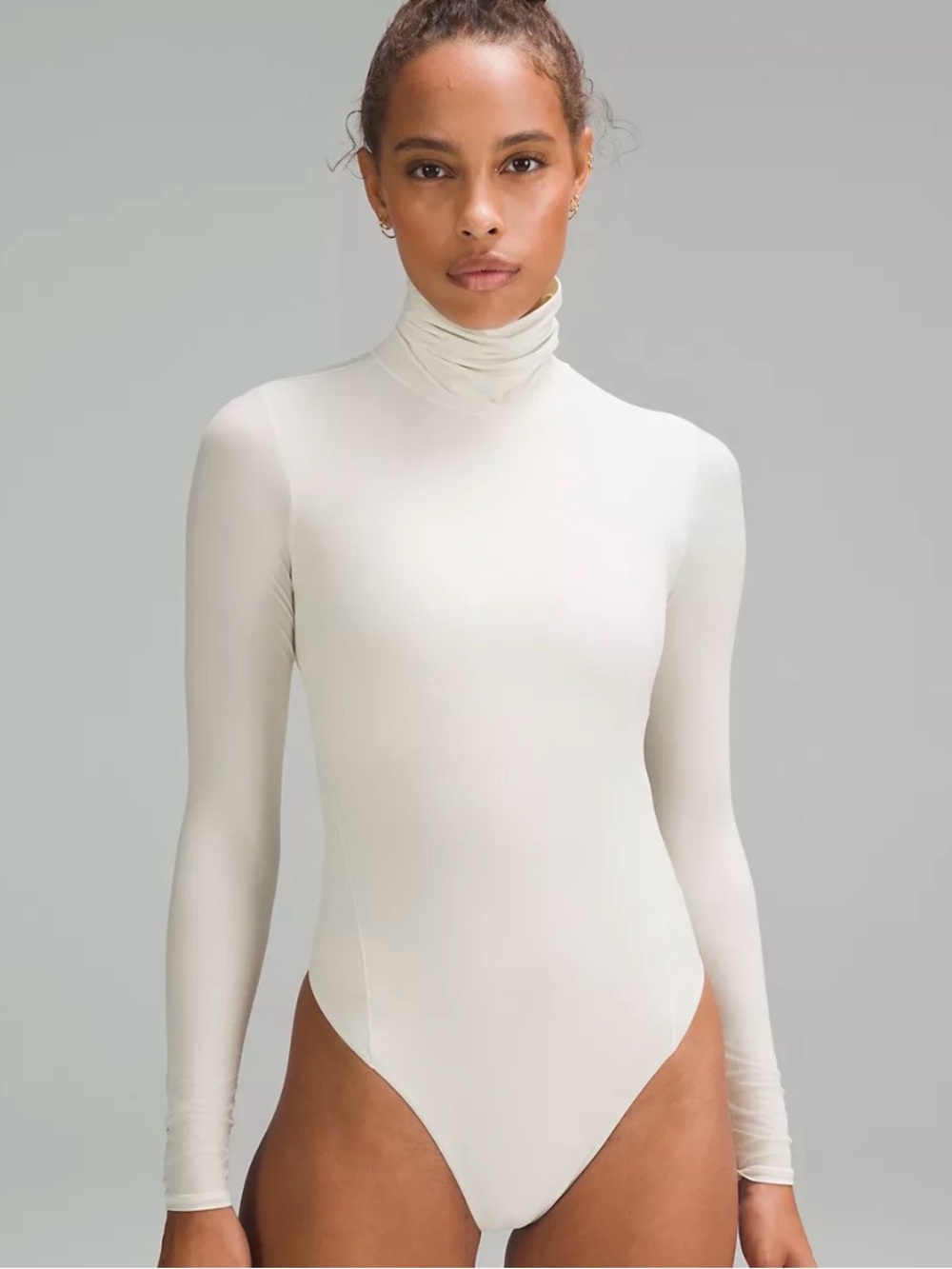 Lululemon Wundermost Ultra-Soft Nulu Turtleneck Bodysuit Bone